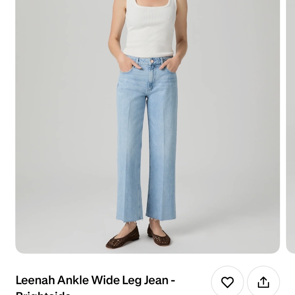 Leenah Ankle Wide Leg Jean. Size 23. New with tags.
